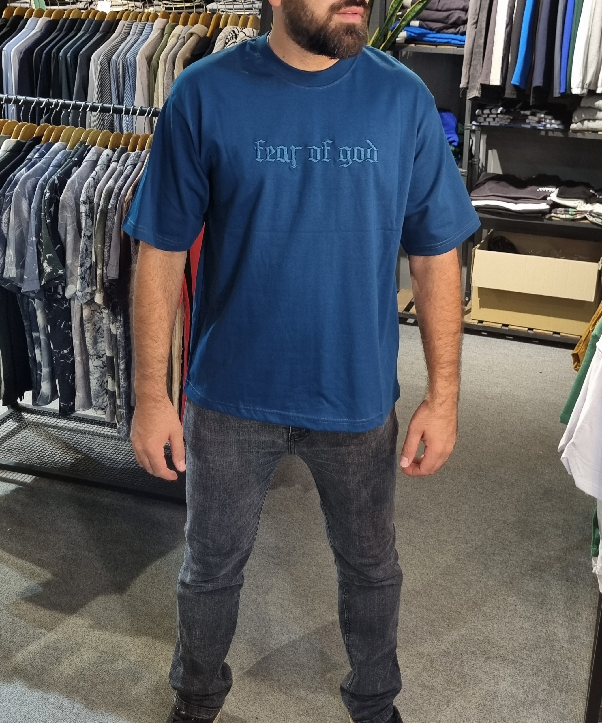 تیشرت باکسی مردانه مدل fear of god