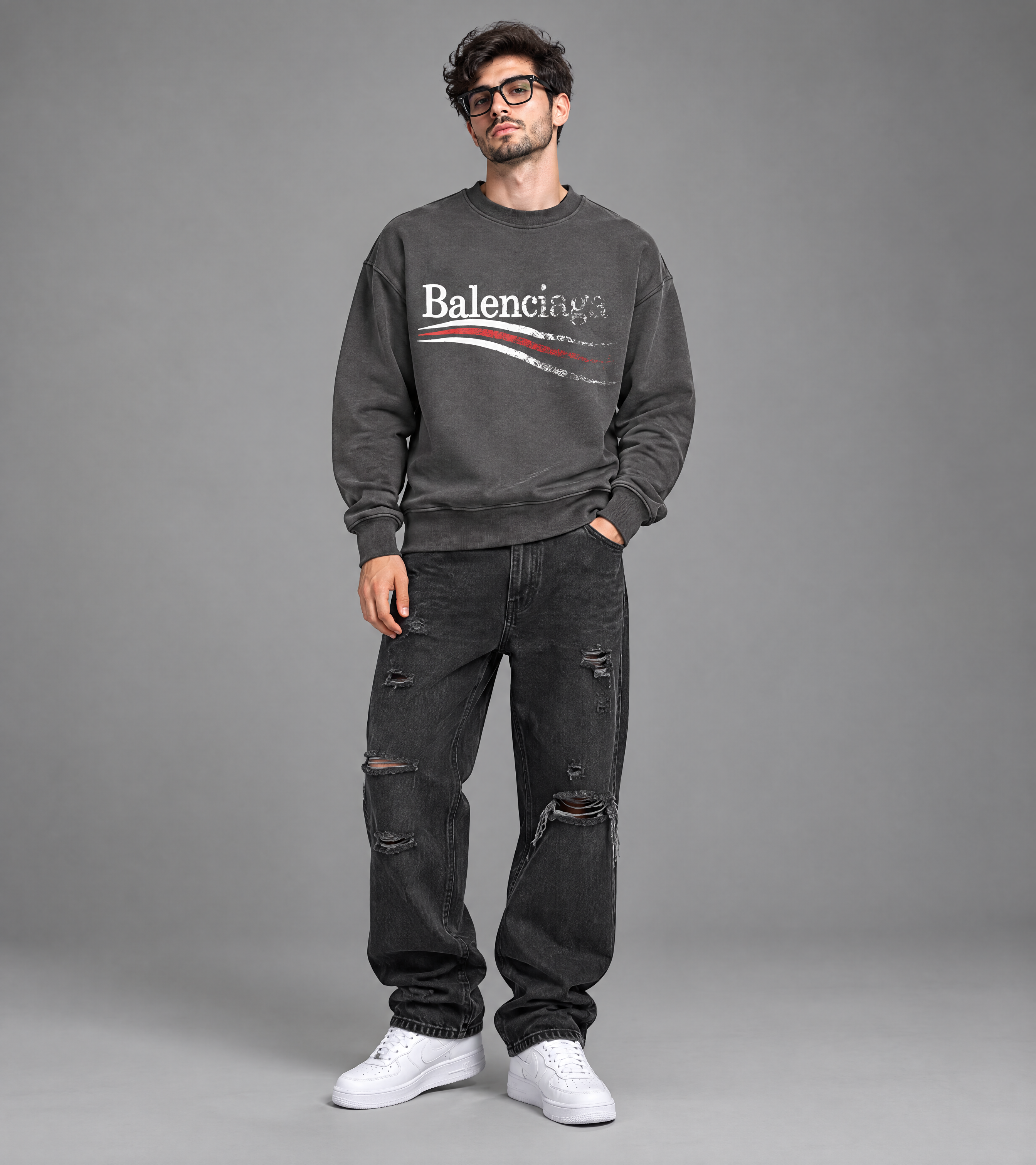 دورس سه نه یقه گرد مدل balenciaga