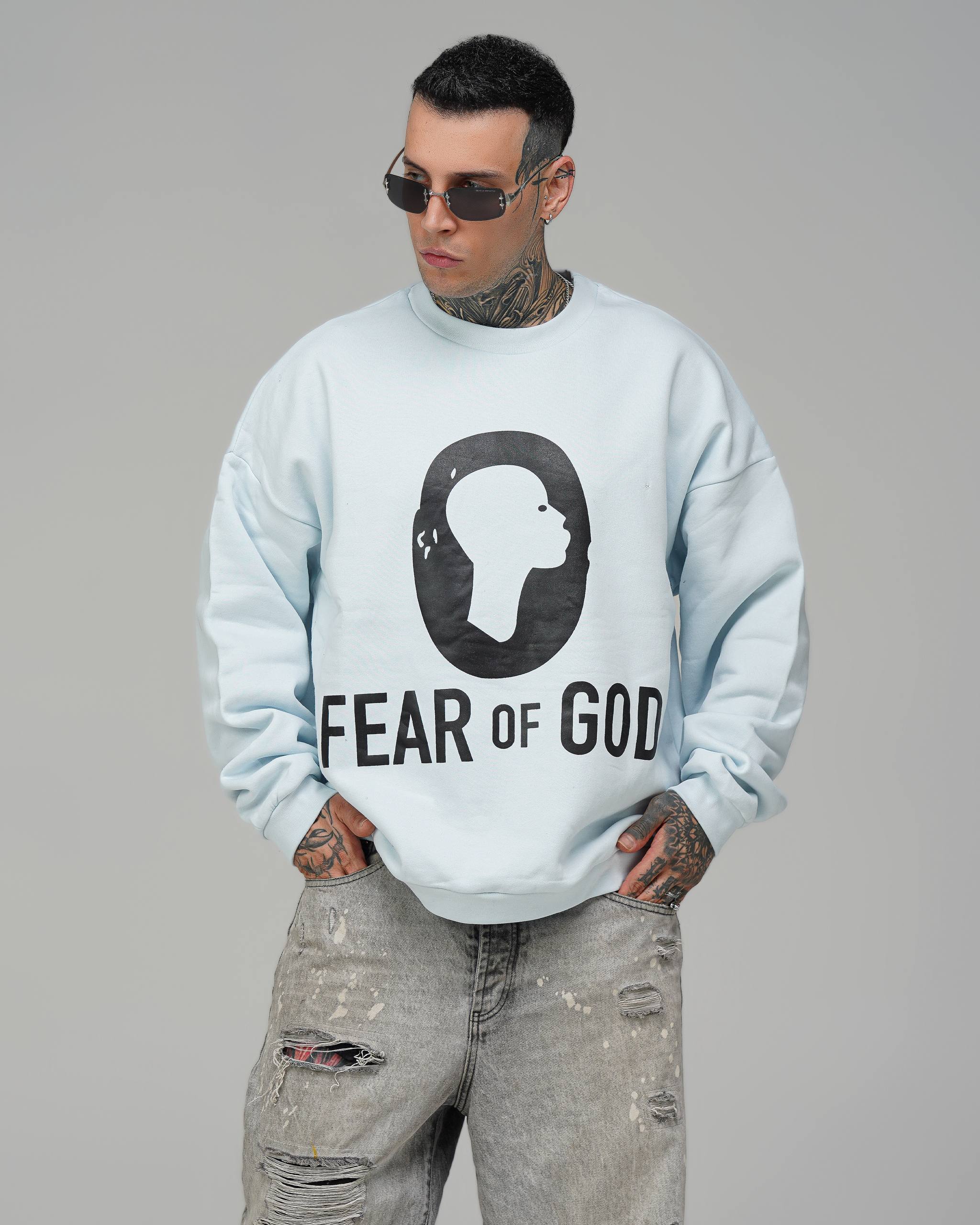 دورس باکسی سه نخ یقه گرد مدل Fear of god